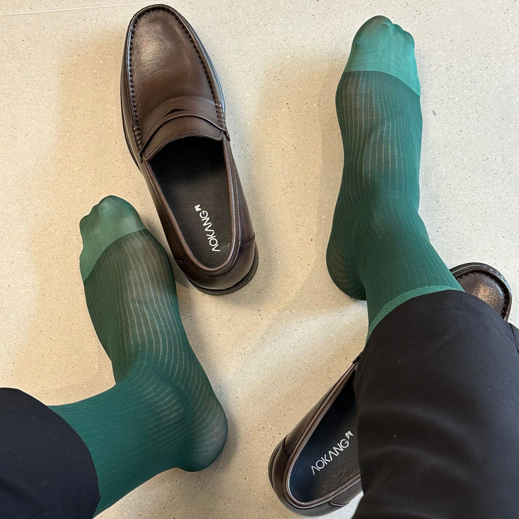 SS031_ZINNEG_ Sheer Socks Xanh Lá