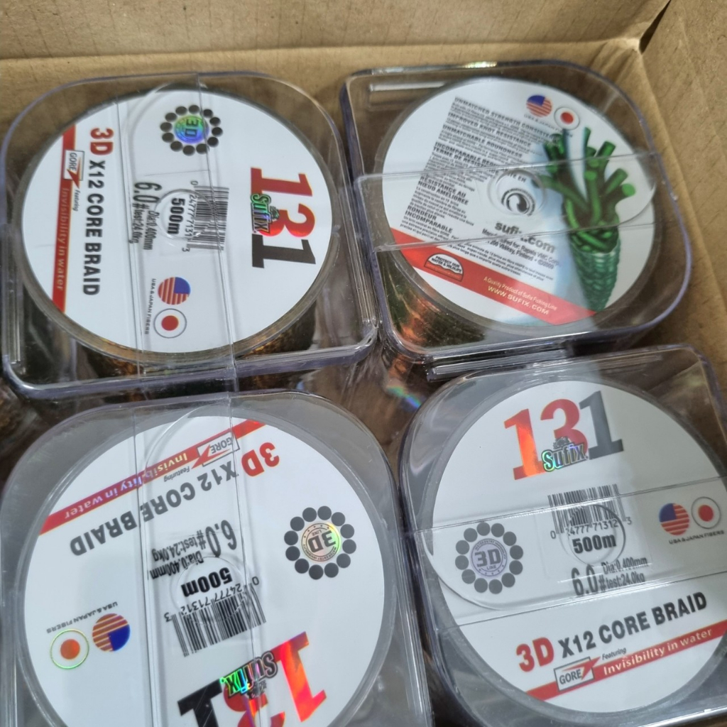 Cước câu cá dây câu 131 SUFIX 3D tàng hình 500m siêu tải