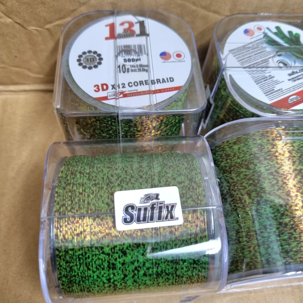 Cước câu cá dây câu 131 SUFIX 3D tàng hình 500m siêu tải