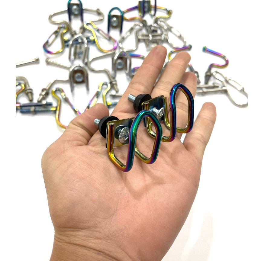 Móc Treo Đồ 7 màu TiTan, Inox Hàng 10 Ly Gắn Xe máy Siêu Chắc Chắn Đủ Các Kiểu