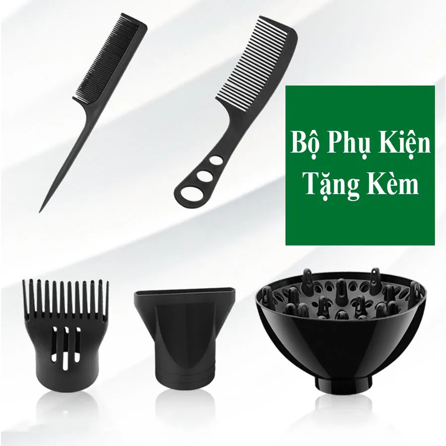 Máy sấy tóc tạo kiểu KAW chính hãng, 2 chế độ sấy nóng lạnh, công suất 1200W gió mạnh nhanh khô