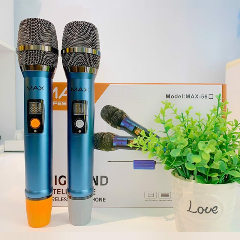 Micro karaoke bluetooth Bộ 2 mic hát Karaoke KAW / Max 56 âm thanh chuẩn, pin sạc, chống hú tốt
