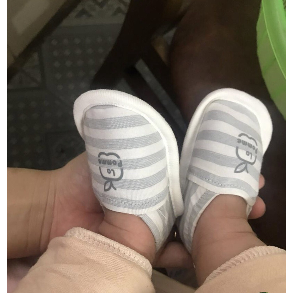 La Pomme - BB001 Giầy vải sơ sinh La Pomme Booties cho bé