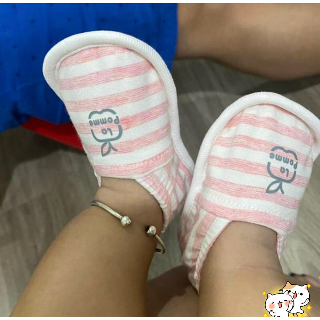La Pomme - BB001 Giầy vải sơ sinh La Pomme Booties cho bé