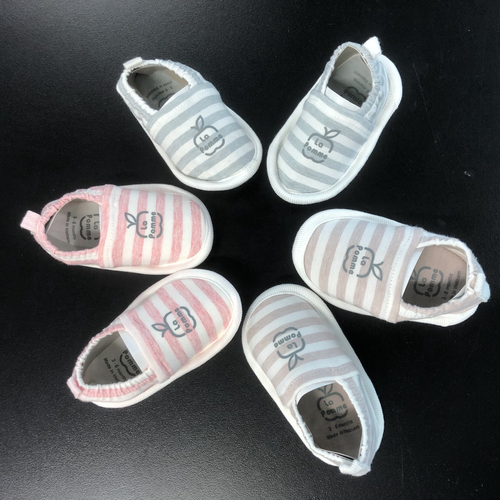 La Pomme - BB001 Giầy vải sơ sinh La Pomme Booties cho bé