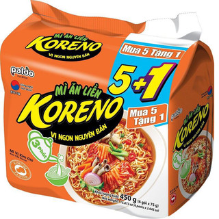 Lốc 5+1 mì kim chi koreno 450g