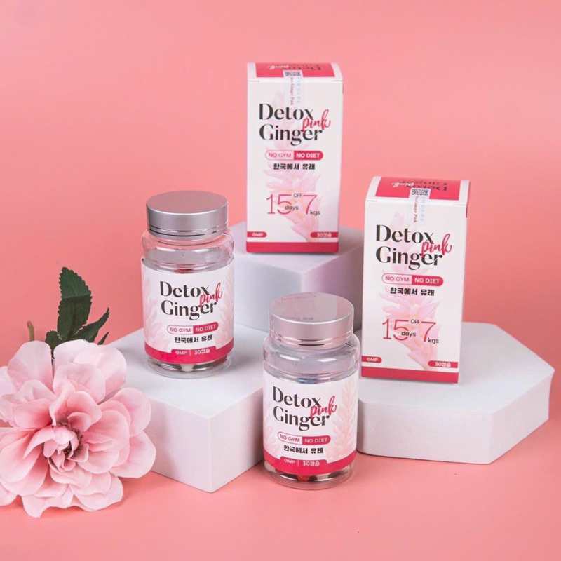 Thảo mộc giảm cân gừng Detox Ginger Pink giảm nhanh an toàn tự nhiên