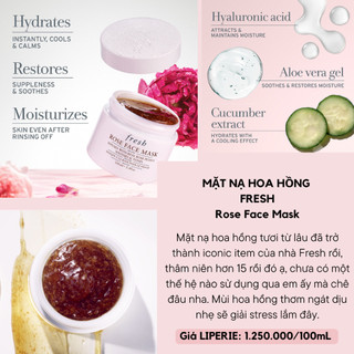 [Fresh] Mặt nạ hoa hồng se khít lỗ chân lông Fresh Rose Face Mask