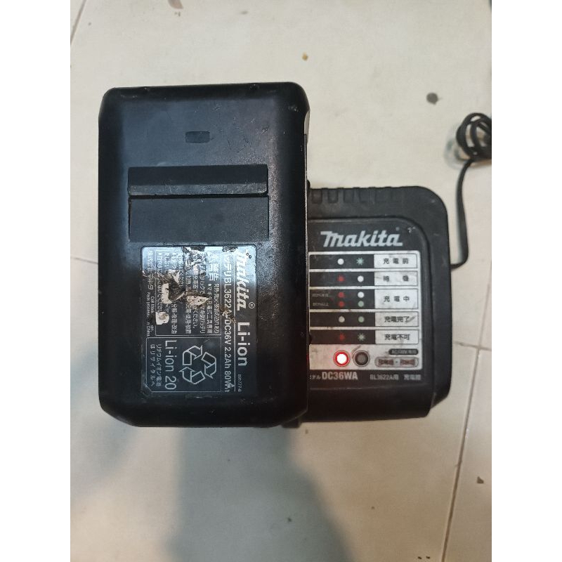 Sạc và vỏ pin Makita 36v