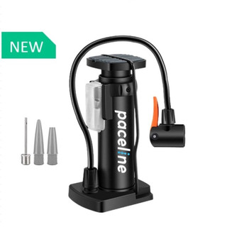 Bơm xe đạp xe máy đạp chân nhỏ gọn để cốp xe, đầu van Pháp Mỹ công suất 140PSI