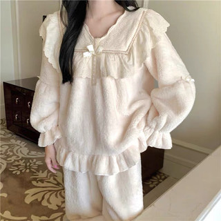 Bộ ngủ lông cừu tiểu thư cao cấp
