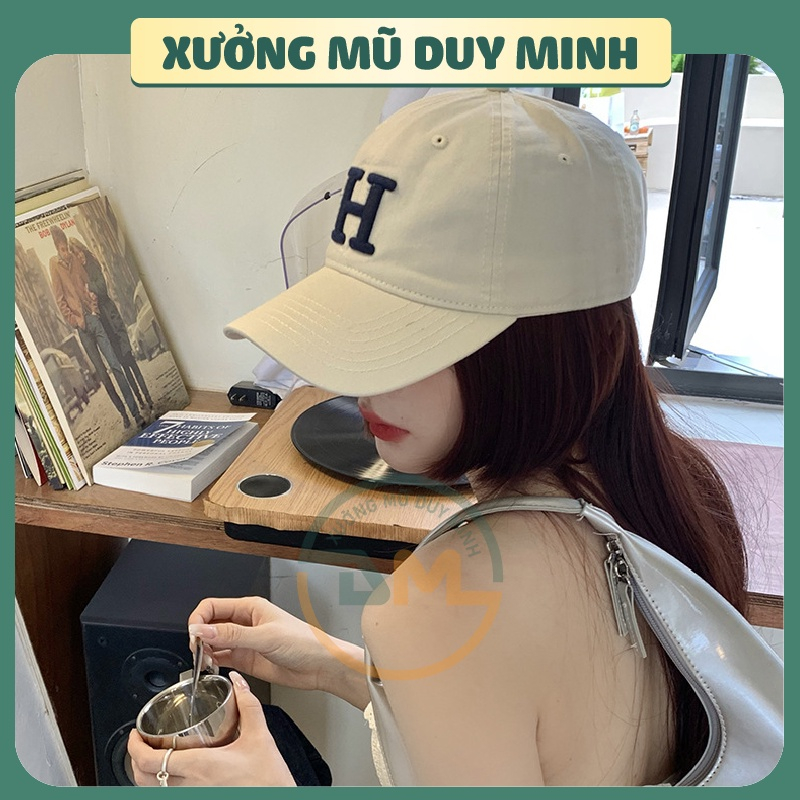 Nón mũ lưỡi trai thêu chữ H unisex nam/nữ, trẻ trung cá tính, hợp thời trang