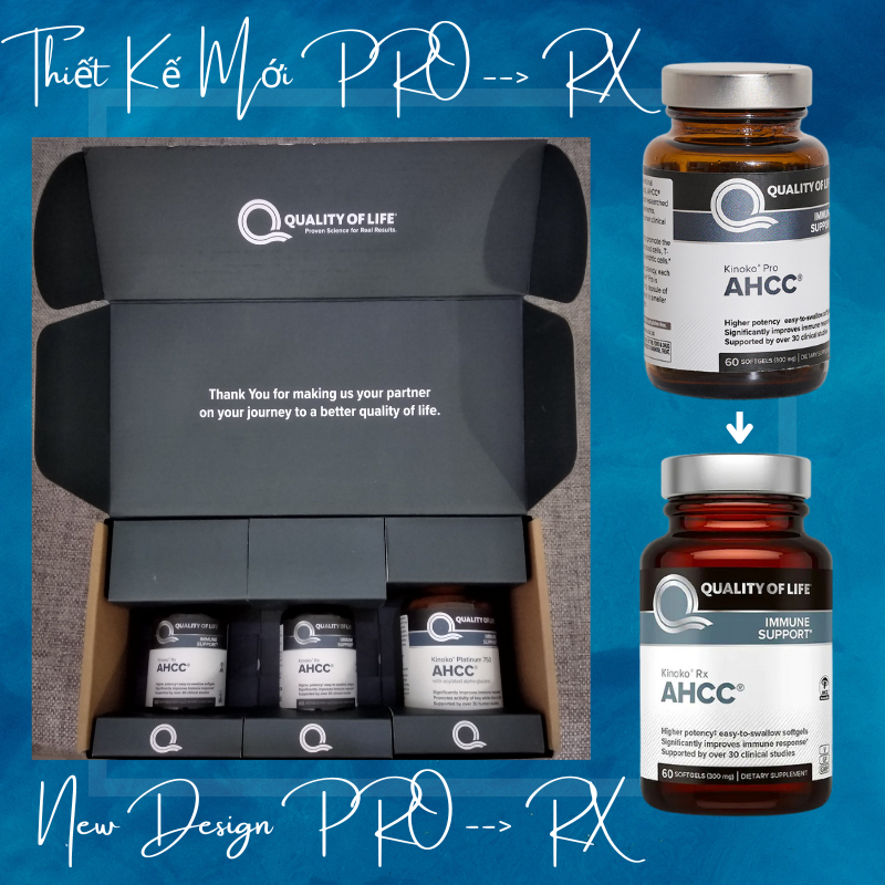 AHCC Pro 300mg  60 viên hỗ trợ đào thải hết sùi mào gà, hết HPV