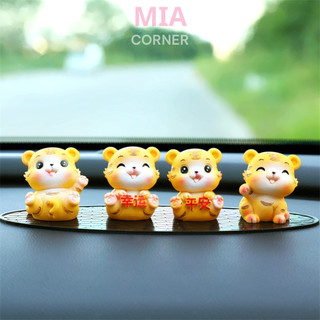Mô Hình Hổ Mini Dễ Thương Trang Trí Bàn Làm Việc, Trang Trí Ô Tô, Decor Nhà Cửa.