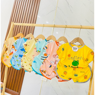 Bộ cộc tay bé trai và bé gái size 7-17kg chất thun lạnh
