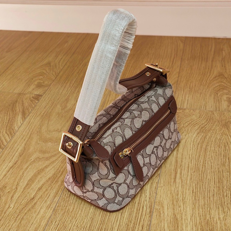 Túi xách Coach Demi Bag da phối canvas