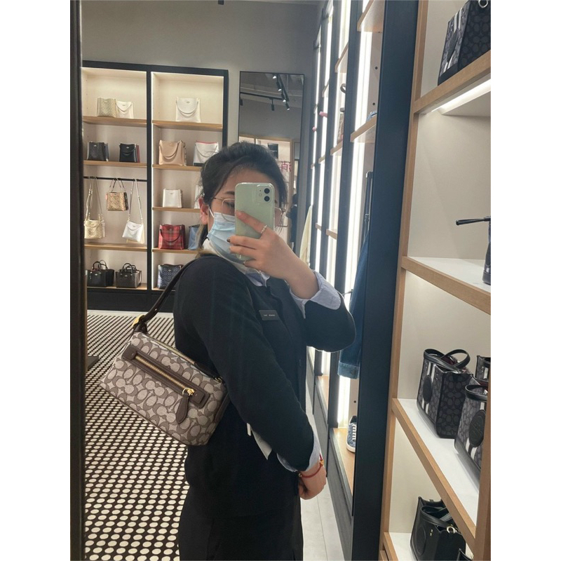 Túi xách Coach Demi Bag da phối canvas