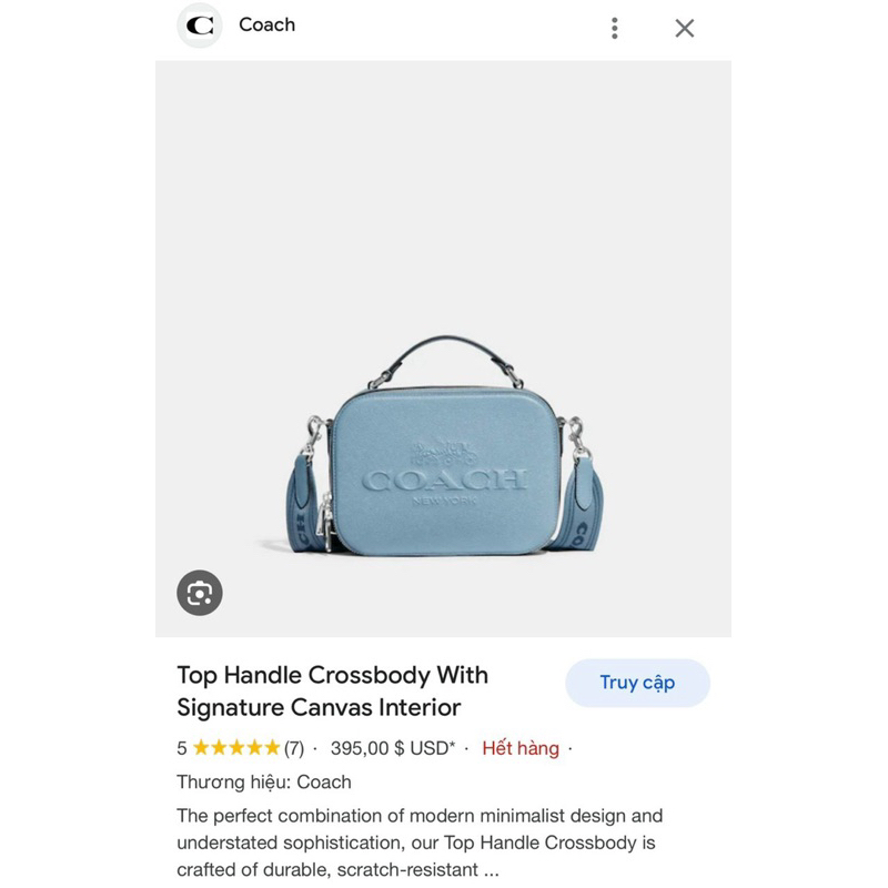 Túi nam Coach Top Handle Crossbody