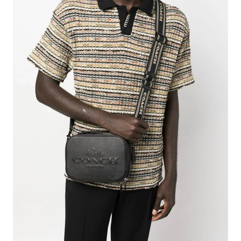 Túi Coach nam đeo chéo da thật Top Handle