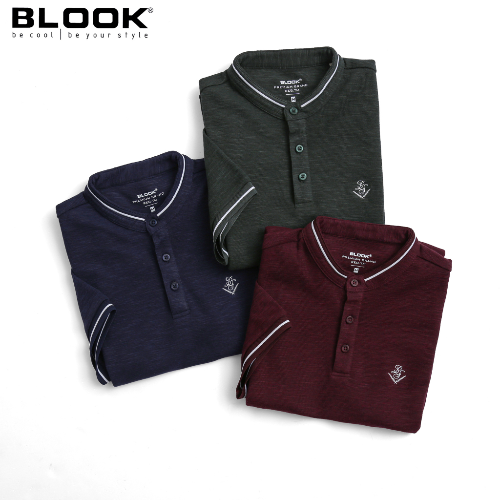 ÁO THUN POLO CỔ TRỤ BLOOK - MÃ 33405