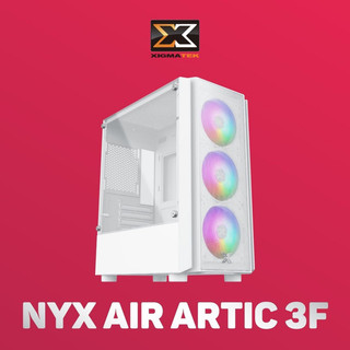 Vỏ case xigmatek nyx air 3f màu trắng - sẵn 3 fan led rgb