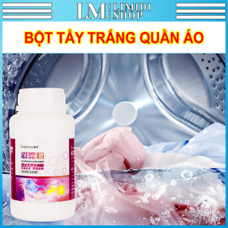 Bột tẩy trắng quần áo - tẩy trắng quần áo - hộp bột giặt trắng mốc ố vàng, javen làm sạch vải - limidi