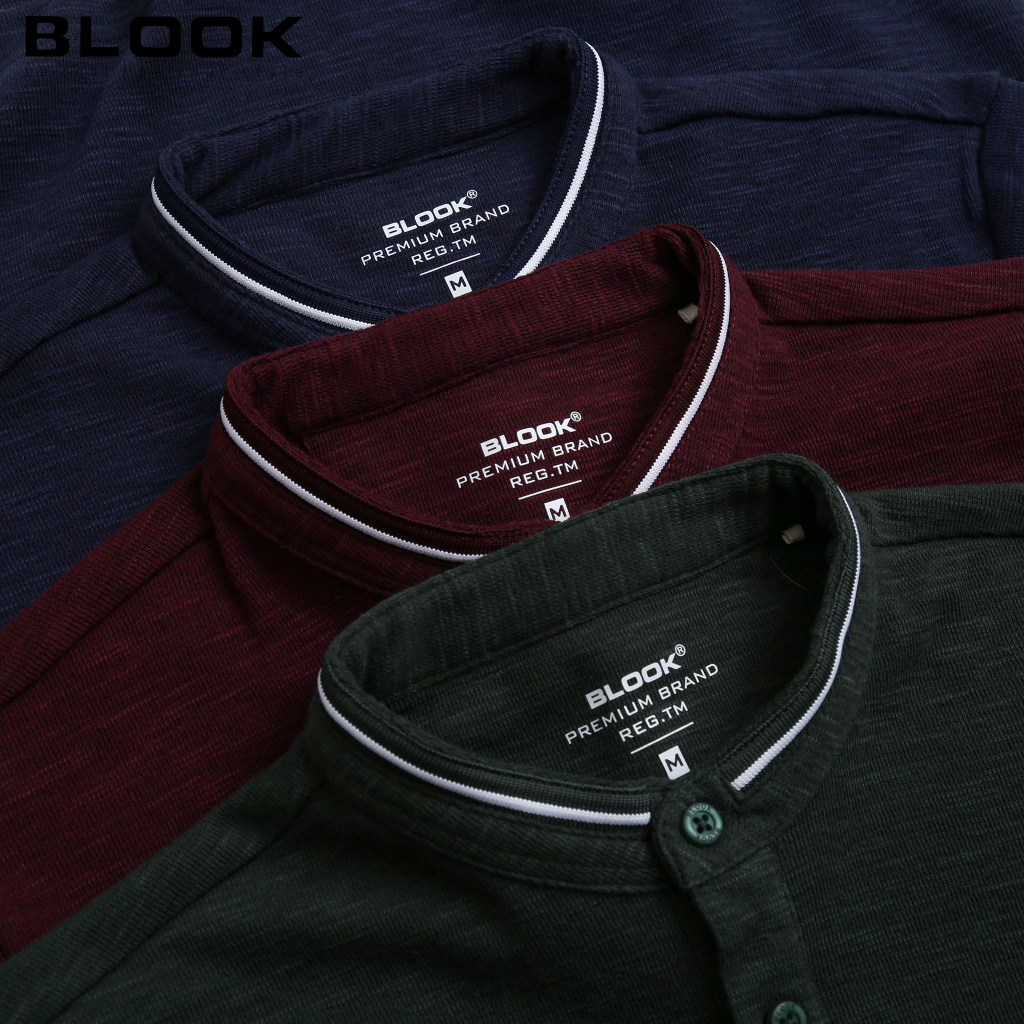 ÁO THUN POLO CỔ TRỤ BLOOK - MÃ 33405