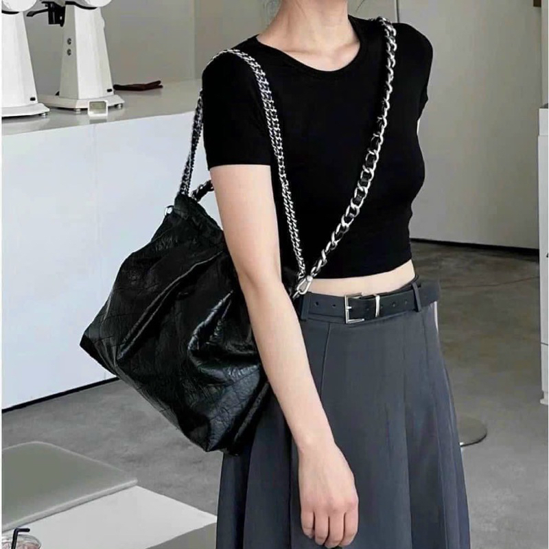 𝒏𝒉𝒚𝒎𝒃𝒂𝒈𝒏𝒘𝒂𝒍𝒍𝒆𝒕👜 Túi hobo shopping da nhăn 2 size