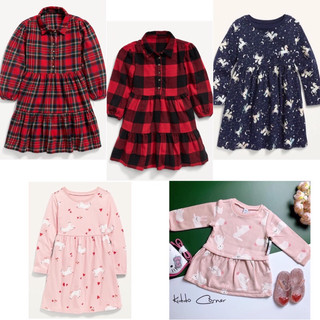 [KIDDO] Váy dài tay Old Navy cực xinh nhiều màu sắc cho bé gái