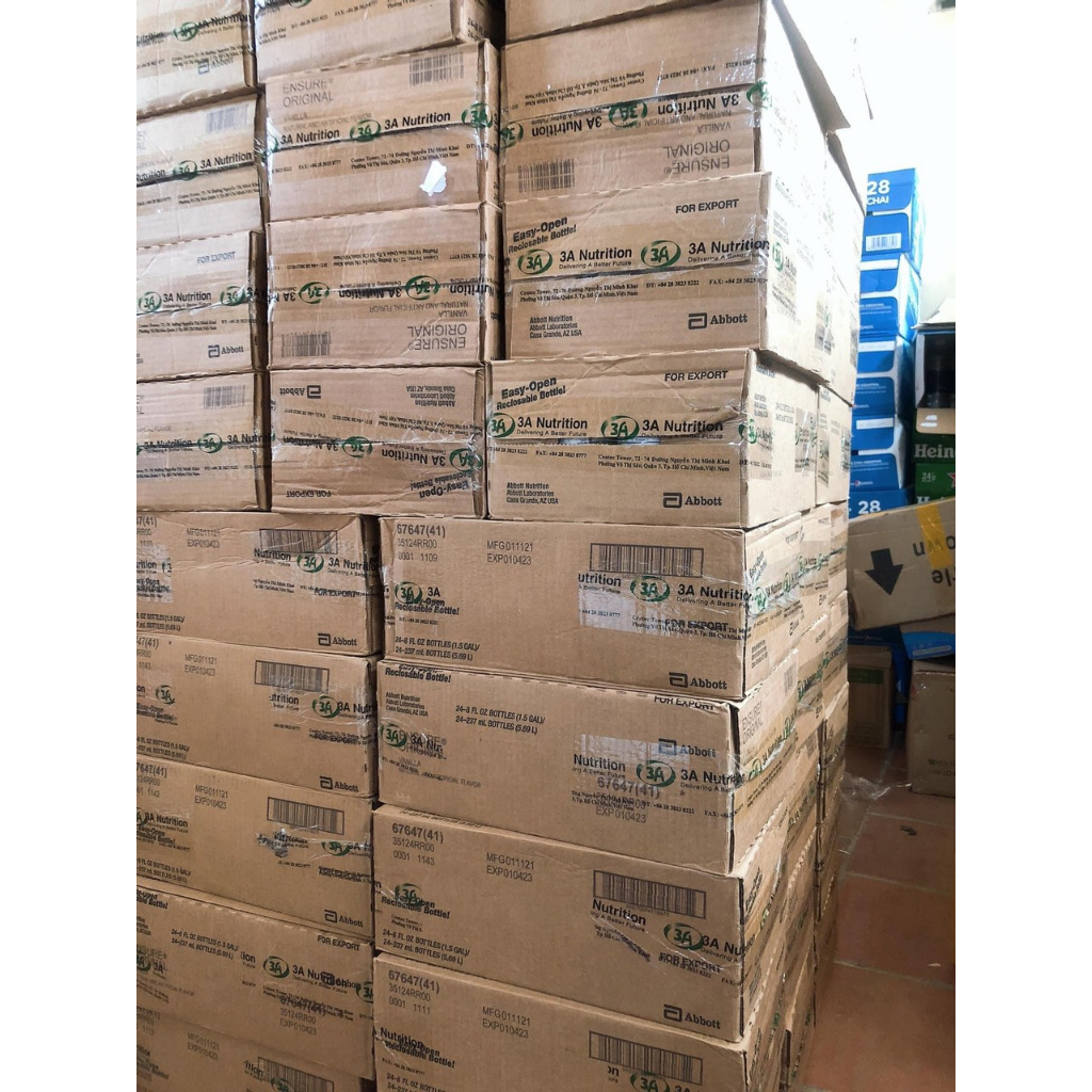 Thùng 24 chai Ensure nước Original Vani 237ml date mới
