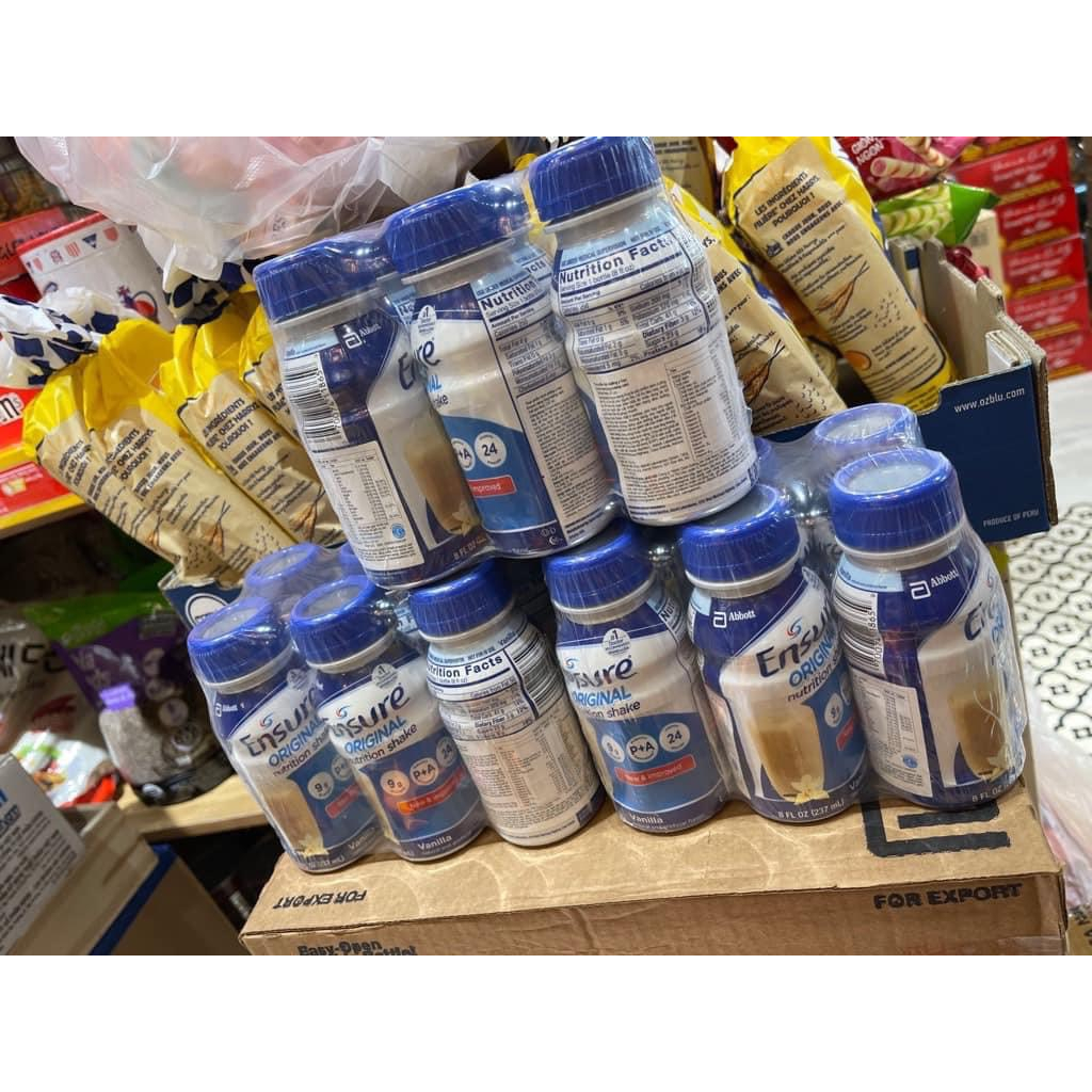 Thùng 24 chai Ensure nước Original Vani 237ml date mới