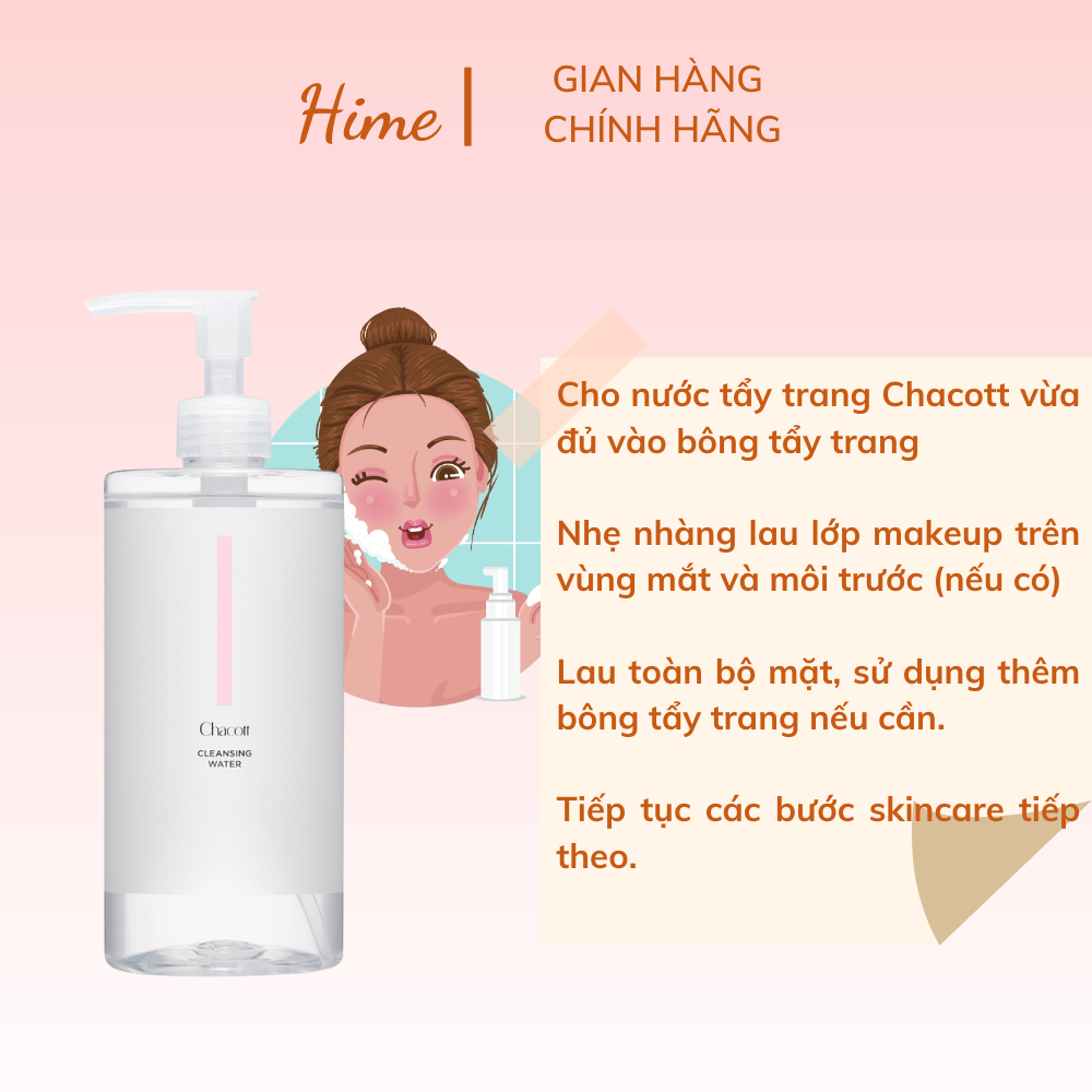 Nước tẩy trang Chacott Cleansing Water Nhật Bản 500ml