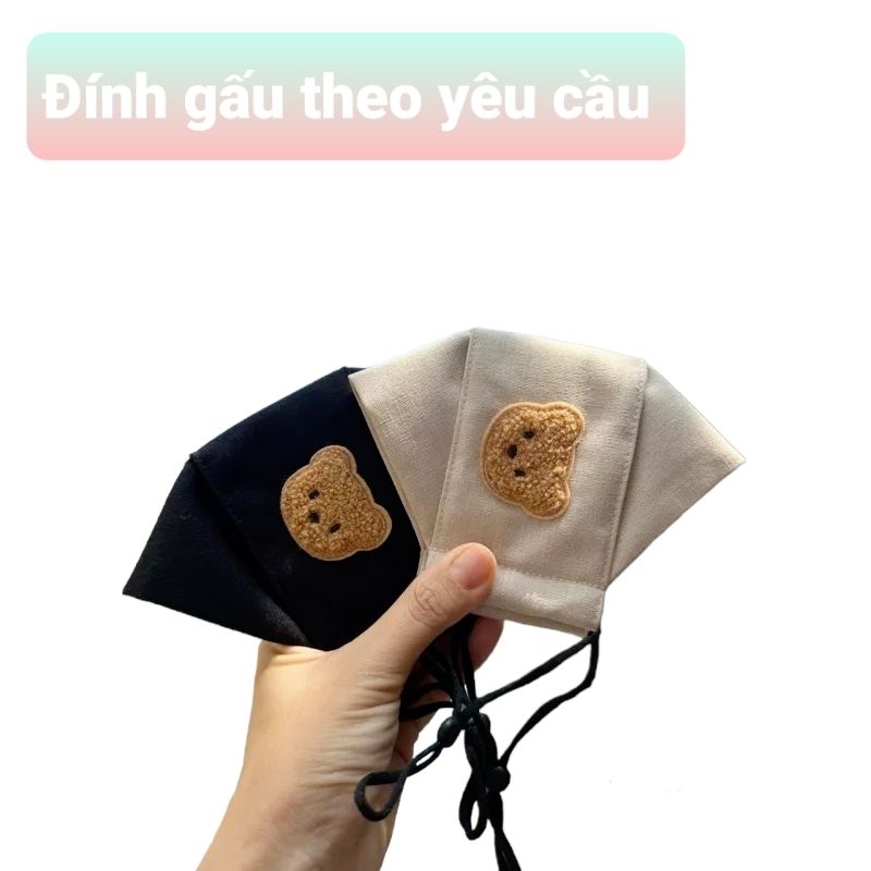 Khẩu trang 3D vải Linen