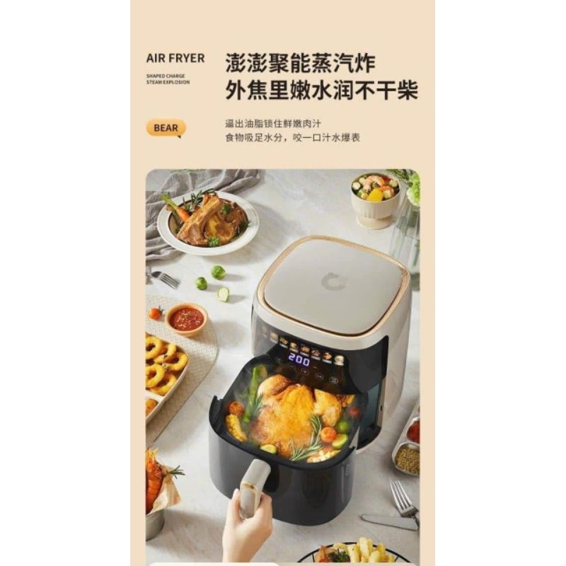 Nồi chiên không dầu Bear F15H1 dung tích 5L bảo hành 12 tháng