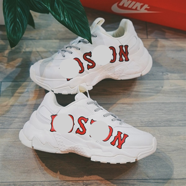 Giày MLB Boston Sneaker , Giày MLB NY Đen độn đế 6cm hack chiều cao nam nữ cao cấp full box + bill