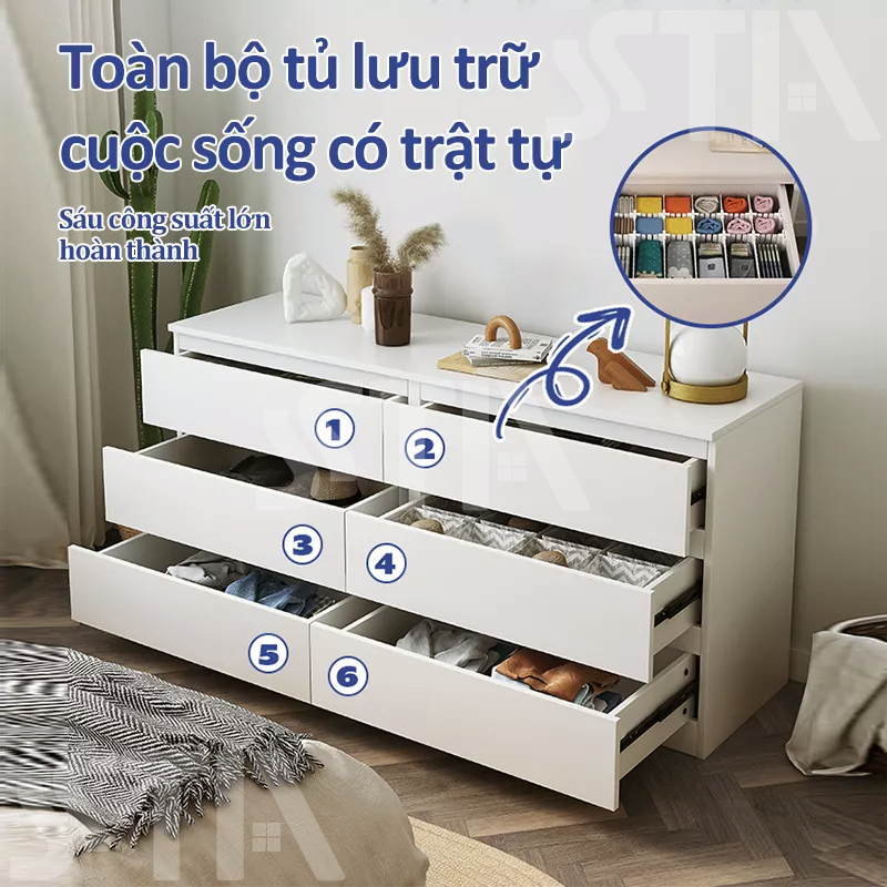 HEINO Tủ ngăn kéo gỗ tủ ngăn kéo gia đình phòng ngủ phòng khách