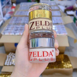 [2 hộp y hình]Kem Face Zelda Plus trắng da mờ nám Ngày và đêm bộ lớn 25g