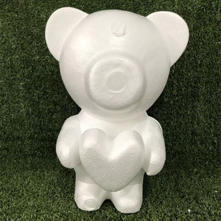 Phôi xốp gấu đứng ôm tim size 45cm