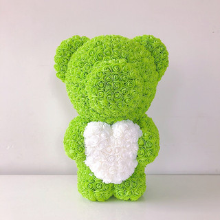 PHÔI XỐP GẤU ĐỨNG ÔM TIM SIZE 45CM