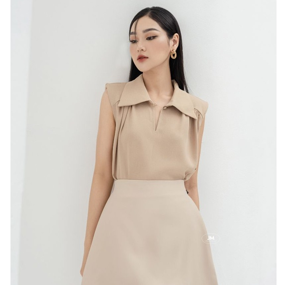 JM Dress Desgin - Áo sơ mi vai chờm không tay 2T47.2208CF