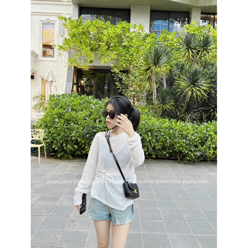 Áo dài tay muối tiêu Korea