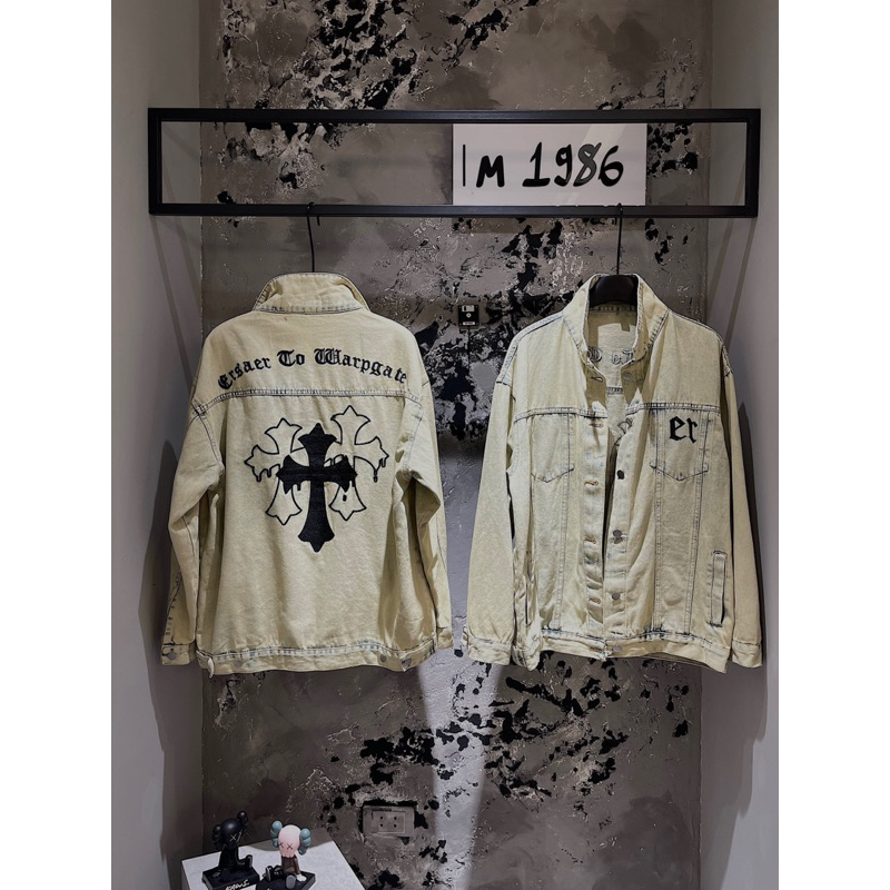 Áo khoác jeans bò thêu Chrome hàng QCL1