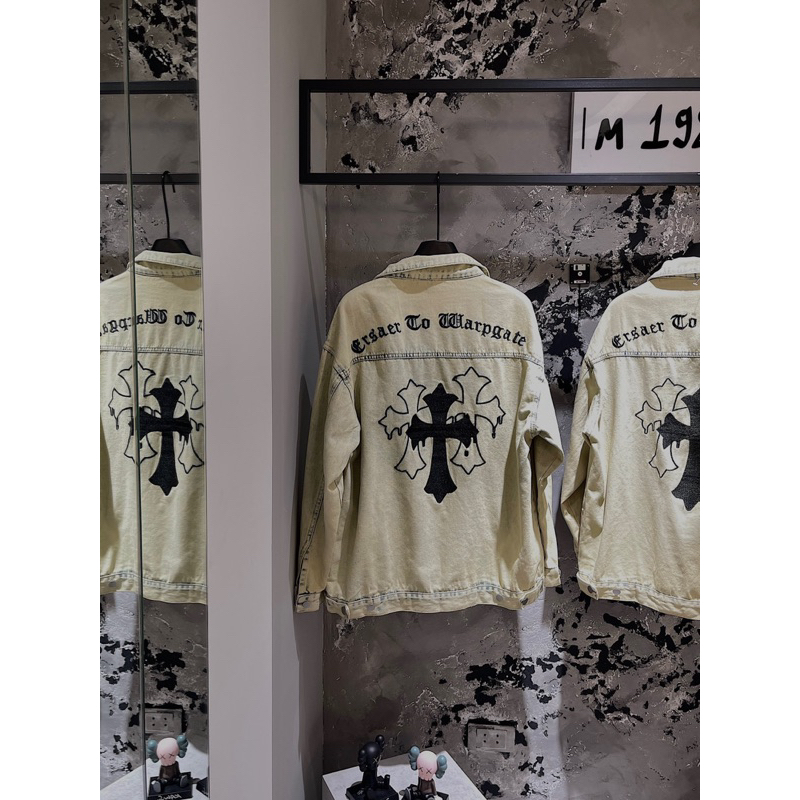 Áo khoác jeans bò thêu Chrome hàng QCL1