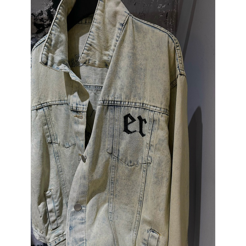 Áo khoác jeans bò thêu Chrome hàng QCL1