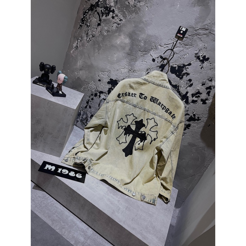 Áo khoác jeans bò thêu Chrome hàng QCL1