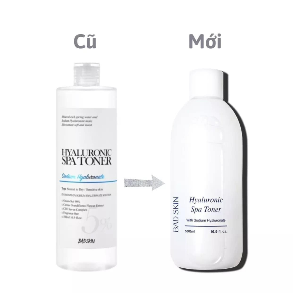 Nước hoa hồng Badskin Hyaluronic Spa Toner 500ml
