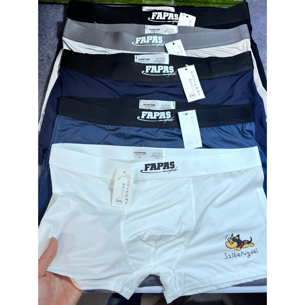 Quần lót nam Fapas, sịp đùi nam cotton co dãn, thấm hút mồ hôi.
