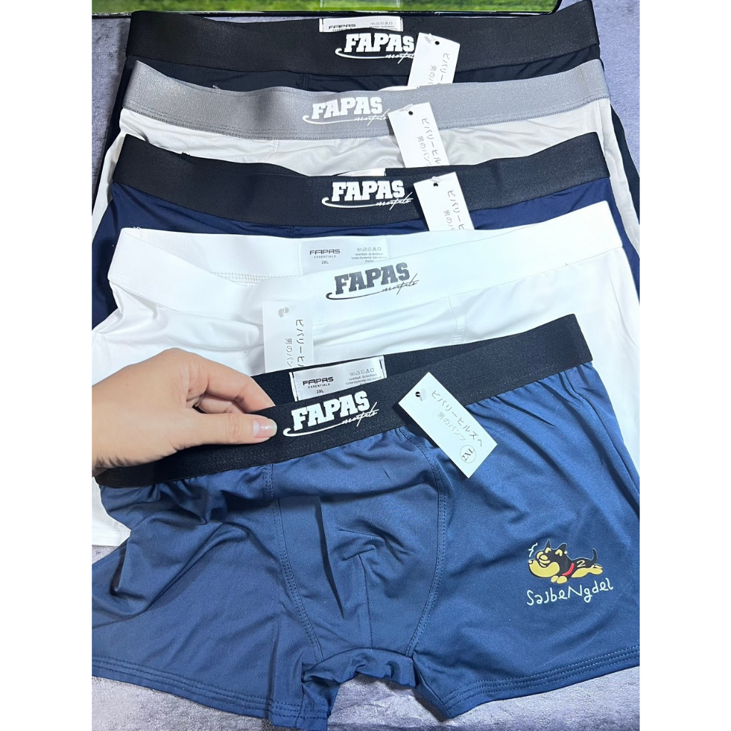 Quần lót nam Fapas, sịp đùi nam cotton co dãn, thấm hút mồ hôi.