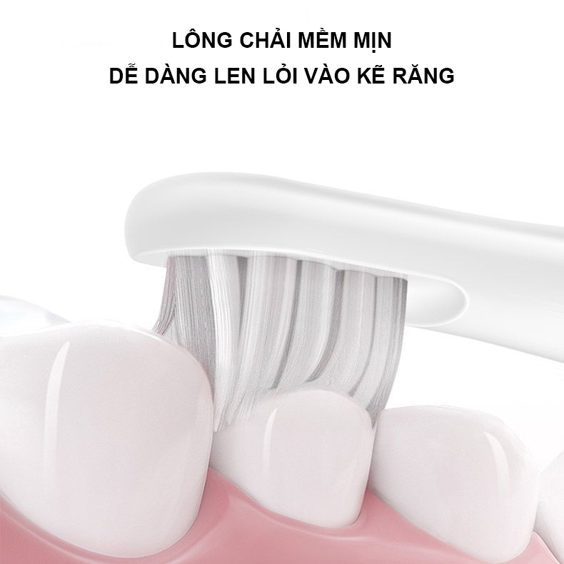 Bản Chải Đánh Răng Điện Xiaomi Wolonow Nhiều Tính Năng Thông Minh, 3 Đầu Chải