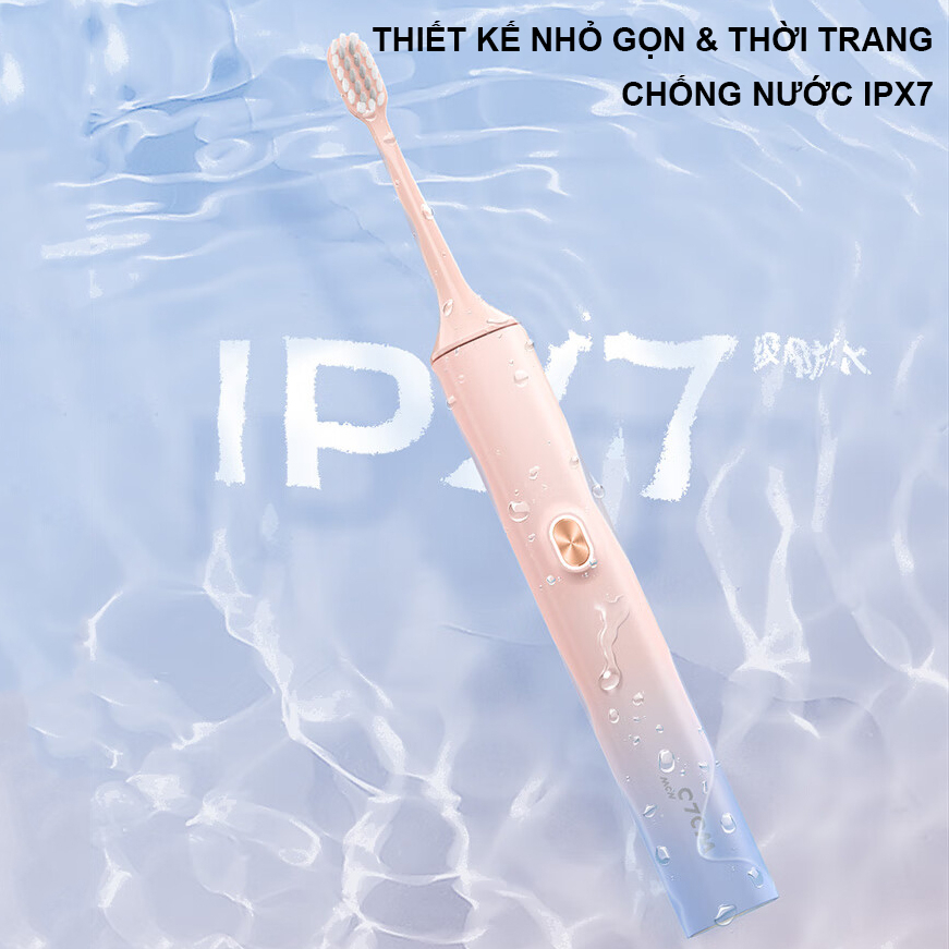 Bản Chải Đánh Răng Điện Xiaomi Wolonow Nhiều Tính Năng Thông Minh, 3 Đầu Chải